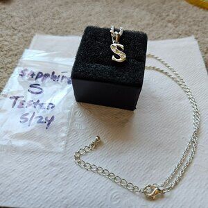 S for Sapphire necklace